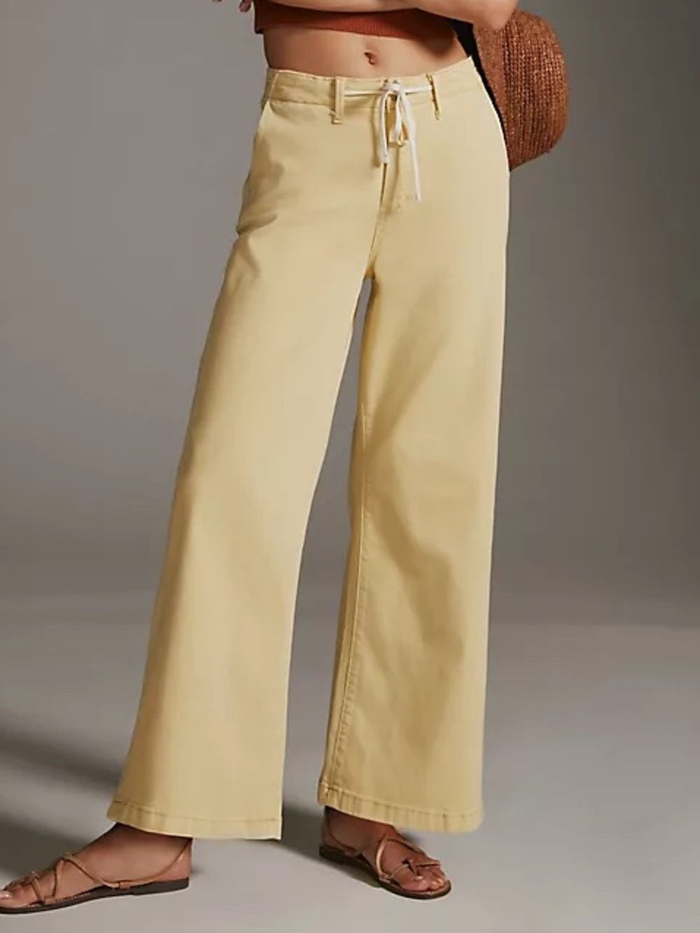 Anthropologie Paige Carly vintage golden glow wide leg pants size 30